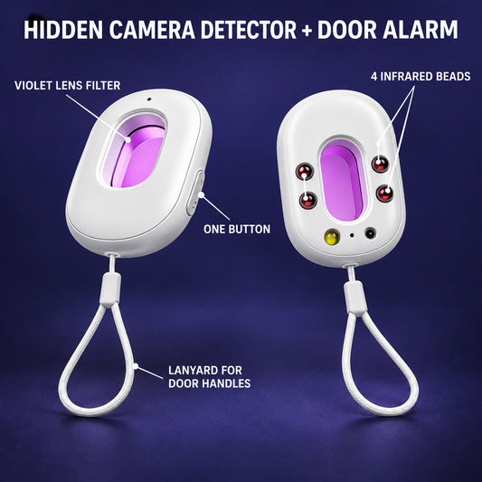 Orsiva camera detector front and back with its filter, infrared beads, button and lanyard